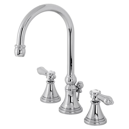 Kingston Brass KS2981BAL Heirloom Widespread Bathroom Faucet W/ Brass Pop-Up, Chrome KS2981BAL